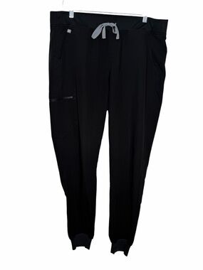 Figs Zamora Jogger Scrub Pants Womens Sz XL Black Nursing Medical CNA Work Wear